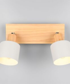 Πολύφωτο Οροφής SHANTI Σποτ 2xE14 Γκρι και Ξύλο Trio Lighting – 862700276