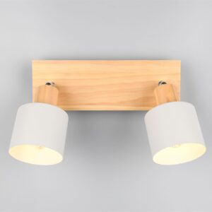 Πολύφωτο Οροφής SHANTI Σποτ 2xE14 Γκρι και Ξύλο Trio Lighting – 862700276