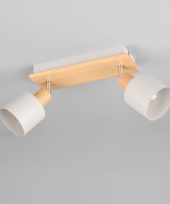 Πολύφωτο Οροφής SHANTI Σποτ 2xE14 Γκρι και Ξύλο Trio Lighting – 862700276