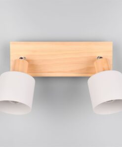 Πολύφωτο Οροφής SHANTI Σποτ 2xE14 Γκρι και Ξύλο Trio Lighting – 862700276