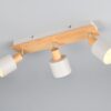 Πολύφωτο Οροφής SHANTI Σποτ 3xE14 Γκρι και Ξύλο Trio Lighting – 862700376