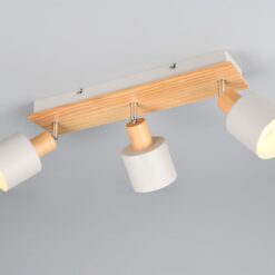 Πολύφωτο Οροφής SHANTI Σποτ 3xE14 Γκρι και Ξύλο Trio Lighting – 862700376