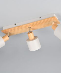 Πολύφωτο Οροφής SHANTI Σποτ 3xE14 Γκρι και Ξύλο Trio Lighting – 862700376