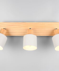 Πολύφωτο Οροφής SHANTI Σποτ 3xE14 Γκρι και Ξύλο Trio Lighting – 862700376