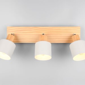Πολύφωτο Οροφής SHANTI Σποτ 3xE14 Γκρι και Ξύλο Trio Lighting – 862700376