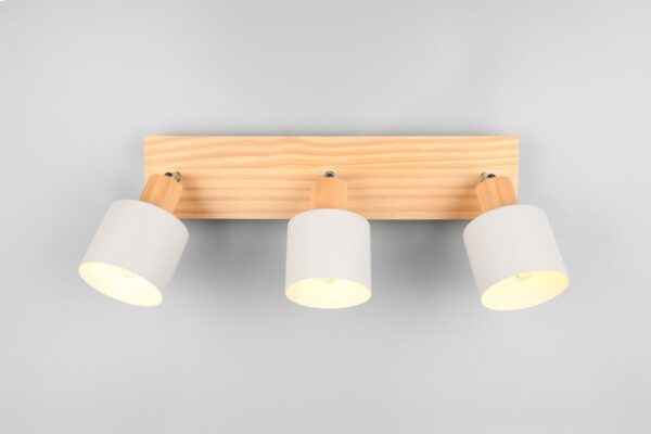 Πολύφωτο Οροφής SHANTI Σποτ 3xE14 Γκρι και Ξύλο Trio Lighting – 862700376