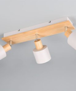 Πολύφωτο Οροφής SHANTI Σποτ 3xE14 Γκρι και Ξύλο Trio Lighting – 862700376