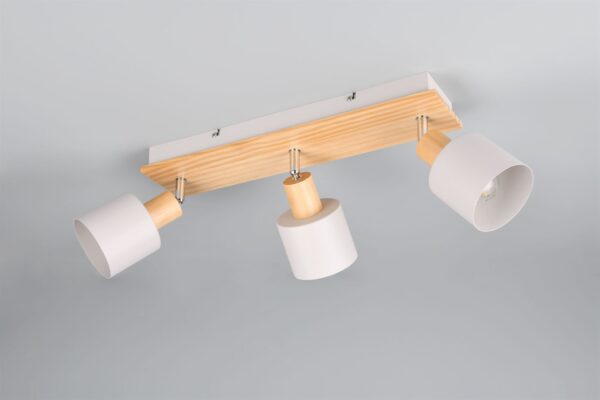 Πολύφωτο Οροφής SHANTI Σποτ 3xE14 Γκρι και Ξύλο Trio Lighting – 862700376