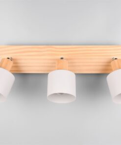 Πολύφωτο Οροφής SHANTI Σποτ 3xE14 Γκρι και Ξύλο Trio Lighting – 862700376