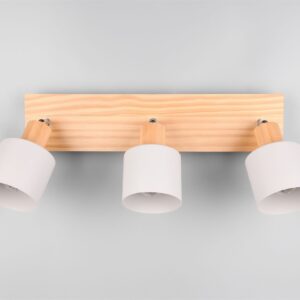 Πολύφωτο Οροφής SHANTI Σποτ 3xE14 Γκρι και Ξύλο Trio Lighting – 862700376