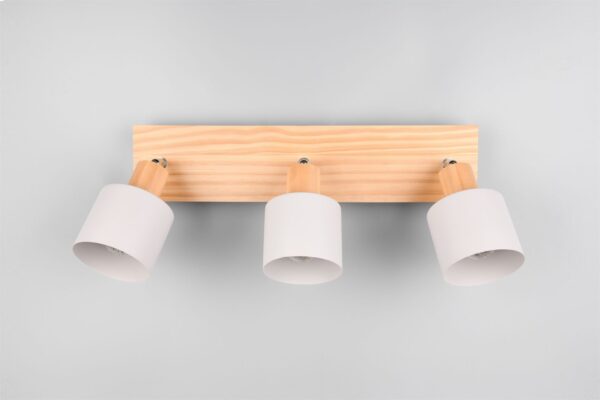 Πολύφωτο Οροφής SHANTI Σποτ 3xE14 Γκρι και Ξύλο Trio Lighting – 862700376