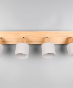 Πολύφωτο Οροφής SHANTI Σποτ 4xE14 Γκρι και Ξύλο Trio Lighting – 862700476