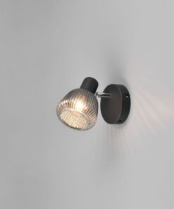 Φωτιστικό Τοίχου/Οροφής Σποτ Μαύρο Ματ & Γυαλί TARIFA 1xE14 Trio Lighting – 862800132