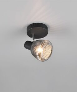 Φωτιστικό Τοίχου/Οροφής Σποτ Μαύρο Ματ & Γυαλί TARIFA 1xE14 Trio Lighting – 862800132