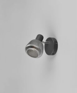 Φωτιστικό Τοίχου/Οροφής Σποτ Μαύρο Ματ & Γυαλί TARIFA 1xE14 Trio Lighting – 862800132