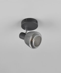 Φωτιστικό Τοίχου/Οροφής Σποτ Μαύρο Ματ & Γυαλί TARIFA 1xE14 Trio Lighting – 862800132