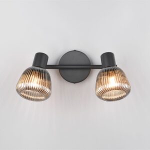 Φωτιστικό Οροφής Σποτ Μαύρο Ματ & Γυαλί TARIFA 2xE14 Trio Lighting – 862800232