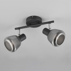 Φωτιστικό Οροφής Σποτ Μαύρο Ματ & Γυαλί TARIFA 2xE14 Trio Lighting – 862800232