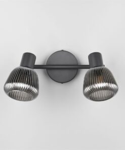 Φωτιστικό Οροφής Σποτ Μαύρο Ματ & Γυαλί TARIFA 2xE14 Trio Lighting – 862800232