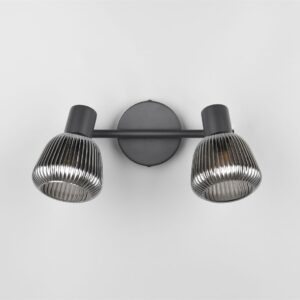 Φωτιστικό Οροφής Σποτ Μαύρο Ματ & Γυαλί TARIFA 2xE14 Trio Lighting – 862800232