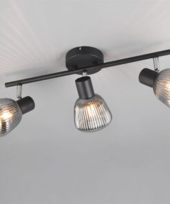 Φωτιστικό Οροφής Σποτ Μαύρο Ματ & Γυαλί TARIFA 3xE14 Trio Lighting – 862800332