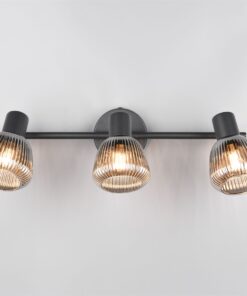 Φωτιστικό Οροφής Σποτ Μαύρο Ματ & Γυαλί TARIFA 3xE14 Trio Lighting – 862800332