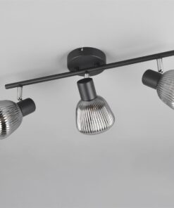 Φωτιστικό Οροφής Σποτ Μαύρο Ματ & Γυαλί TARIFA 3xE14 Trio Lighting – 862800332