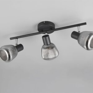 Φωτιστικό Οροφής Σποτ Μαύρο Ματ & Γυαλί TARIFA 3xE14 Trio Lighting – 862800332