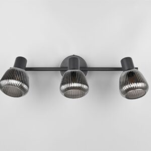 Φωτιστικό Οροφής Σποτ Μαύρο Ματ & Γυαλί TARIFA 3xE14 Trio Lighting – 862800332