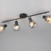 Φωτιστικό Οροφής Σποτ Μαύρο Ματ & Γυαλί TARIFA 4xE14 Trio Lighting – 862800432