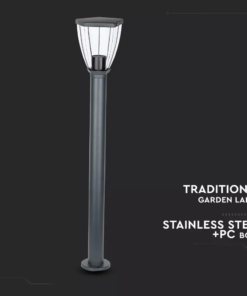 LED αδιάβροχο φωτιστικό δαπέδου IP44, μαύρο σώμα V-TAC – 8629