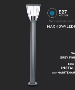 LED αδιάβροχο φωτιστικό δαπέδου IP44, μαύρο σώμα V-TAC – 8629