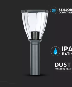 LED αδιάβροχο φωτιστικό δαπέδου IP44, μαύρο σώμα V-TAC – 8629