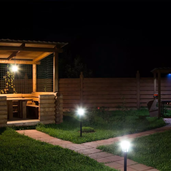 LED αδιάβροχο φωτιστικό δαπέδου IP44, μαύρο σώμα V-TAC – 8629