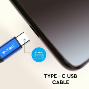 Καλώδιο USB Type C Μπλε 1m Ruby Series V-TAC – 8630