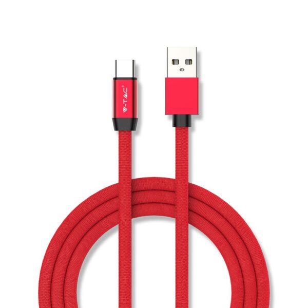 Καλώδιο USB Type C Κόκκινο 1m Ruby Series V-TAC - 8631