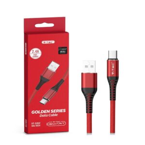 Καλώδιο USB Type C κόκκινο 1m Gold Series V-TAC – 8634