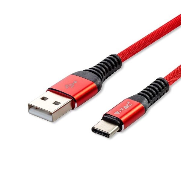 Καλώδιο USB Type C κόκκινο 1m Gold Series V-TAC - 8634