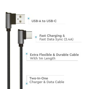 Καλώδιο USB Type C μαύρο 1m Diamond Series V-TAC – 8638