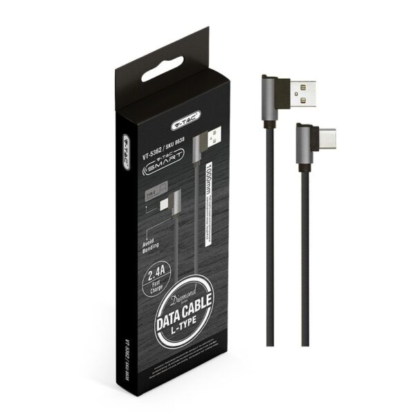 Καλώδιο USB Type C μαύρο 1m Diamond Series V-TAC – 8638