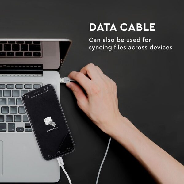 Ταχυφορτιστής ταξιδίου με καλώδιο Micro USB Λευκό σώμα V-TAC – 8645