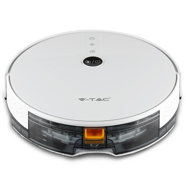 Ρομποτική Σκούπα Wi-Fi Smart Home V-TAC Λευκή Συμβατή με Amazon Alexa & Google Home – 8649