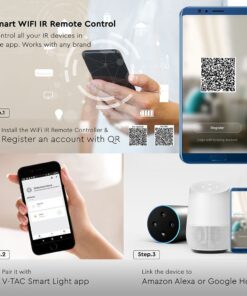 Wi-Fi Τηλεχειριστήριο Υπερύθρων IR Smart Home Συμβατός Με Amazon Alexa & Google Home V-TAC – 8651