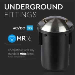 Φωτιστικό 1xMR16 Χωνευτό 2 Δεσμών Αδιάβροχο IP67 Inox V-TAC – 8568