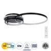 GloboStar® NEMESIS 61105 Φωτιστικό Οροφής Δαχτυλίδι-Κύκλος LED CCT 67W 7573lm 360° AC 220-240V – Εναλλαγή Φωτισμού μέσω Τηλεχειριστηρίου All In One Ψυχρό 6000k+Φυσικό 4500k+Θερμό 2700k Dimmable Φ25+45cm+BackLight – Μαύρο – 3 Years Warranty
