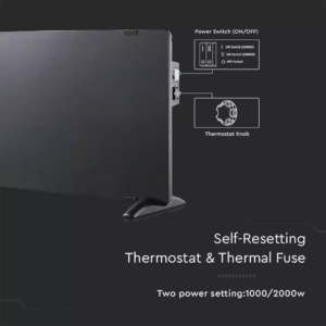 Θερμαντικό σώμα panel 2000W μαύρο V-TAC – 8662