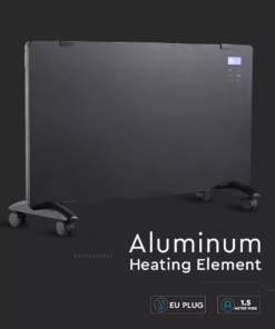Θερμαντικό σώμα panel 2000W μαύρο με οθόνη & χειριστήριο V-TAC – 8664