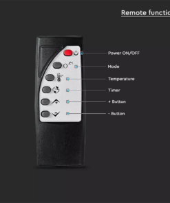 Θερμαντικό σώμα panel 2000W μαύρο με οθόνη & χειριστήριο V-TAC – 8664