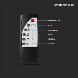 Θερμαντικό σώμα panel 2000W μαύρο με οθόνη & χειριστήριο V-TAC – 8664