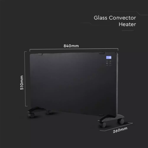 Θερμαντικό σώμα panel 2000W μαύρο με οθόνη & χειριστήριο V-TAC – 8664